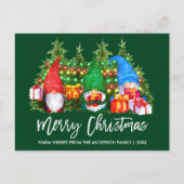 ブラシスクリプトクリスマスライト格言緑 ポストカード (正面)