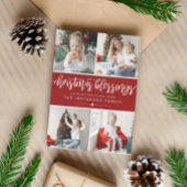 ブラシスクリプトクリスマス恵みフォトコラージュ シーズンカード