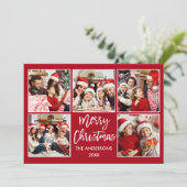 ブラシスクリプトクリスマス5フォトレッド シーズンカード (スタンド正面)