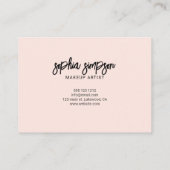 ブラシスクリプトサンキューピンク赤面 名刺 (裏面)