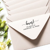 ブラシスクリプトスタイリッシュ差出人住所の自動手書き入力セット セルフインキングスタンプ