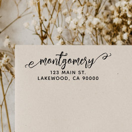 ブラシスクリプトスタイリッシュ差出人住所 セルフインキングスタンプ