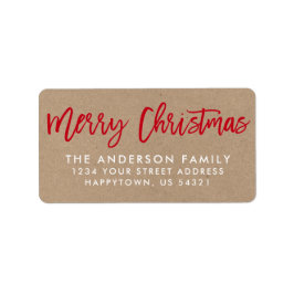 ブラシスクリプトスターメリークリスマスクラフト ラベル