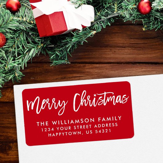 ブラシスクリプトスターメリークリスマスファミリー ラベル