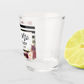 ブラシスクリプトストライプのバーガンディフローラ夫妻 ショットグラス (右)