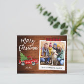 ブラシスクリプトトラックインスタントフォトクリスマステープ ポストカード (スタンド正面)