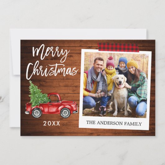 ブラシスクリプトトラックウッドクラフトテープインスタントフォト シーズンカード (正面)