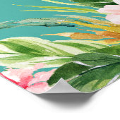 ブラシスクリプトトロピカルフローラビーチハウス ポスター (角)