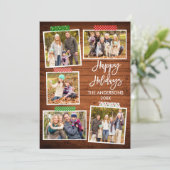 ブラシスクリプトハッピーホリデーズウッドクラフトテープ シーズンカード (スタンド正面)