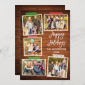 ブラシスクリプトハッピーホリデーズウッドクラフトテープ シーズンカード (正面/裏面)