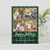 ブラシスクリプトハッピーホリデーズグリーンプレイド4写真 シーズンカード (スタンド正面)