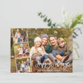 ブラシスクリプトハッピーホリデーズファミリー4写真 シーズンカード (スタンド正面)