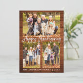 ブラシスクリプトハッピー感謝木材3枚 シーズンカード (スタンド正面)