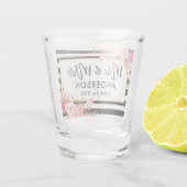 ブラシスクリプトピンクストライプののフローラ夫妻 ショットグラス (裏面)