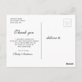 ブラシスクリプトフォトオーバーレイ卒業感謝していあなた ポストカード (裏面)