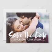 ブラシスクリプトフォトセーブ・ザ・デート案内 招待状 (正面)