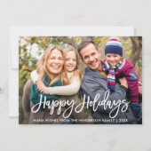 ブラシスクリプトフォトハッピーホリデーズカードクラフト 招待状 (正面)