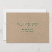 ブラシスクリプトフォトハッピーホリデーズカードクラフト 招待状 (裏面)