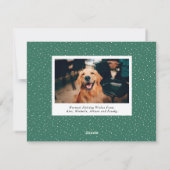 ブラシスクリプトフルフォトクリスマス シーズンカード (裏面)