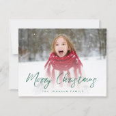 ブラシスクリプトフルフォトクリスマス シーズンカード (正面)