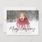 ブラシスクリプトフルフォトクリスマス シーズンカード (正面)