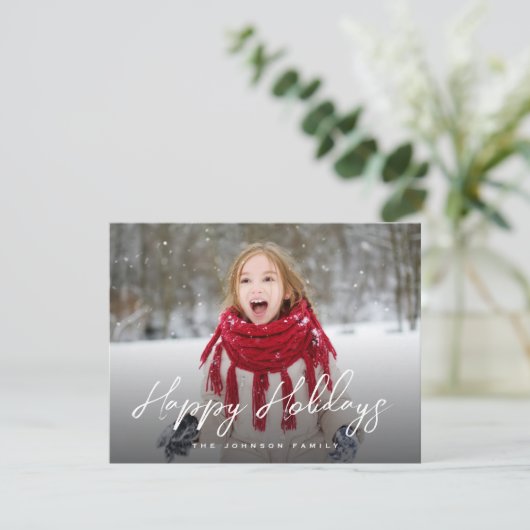 ブラシスクリプトフルフォトクリスマス シーズンカード (スタンド正面)