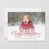 ブラシスクリプトフルフォトクリスマス シーズンカード (正面)