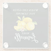 ブラシスクリプトブラックウォーター色レモンリモンチェロ ガラスコースター (裏面)