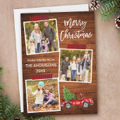 ブラシスクリプトプレイドクラフトテープウッドトラッククリスマス シーズンカード