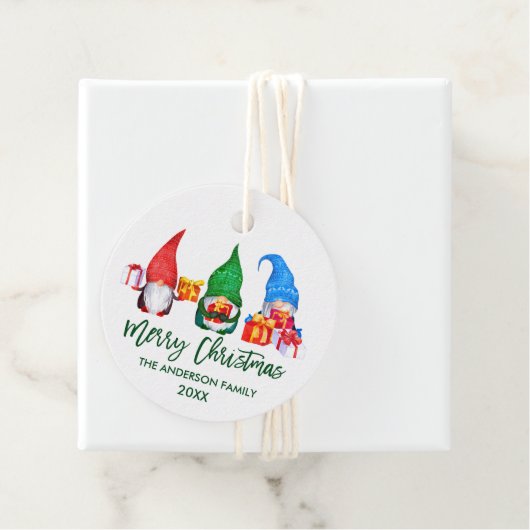 ブラシスクリプトメリークリスマスウォーターのカラー格言 フェイバータグ (インサイチュ)