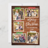 ブラシスクリプトメリークリスマスウッドクラフトテープ シーズンカード (正面)