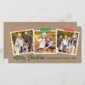 ブラシスクリプトメリークリスマスクラフトテープクラフトワイド シーズンカード (正面/裏面)