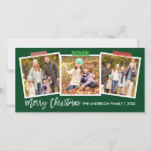 ブラシスクリプトメリークリスマスクラフトテープグリーンワイド シーズンカード (正面)