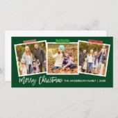 ブラシスクリプトメリークリスマスクラフトテープグリーンワイド シーズンカード (正面/裏面)