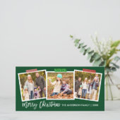 ブラシスクリプトメリークリスマスクラフトテープグリーンワイド シーズンカード (スタンド正面)