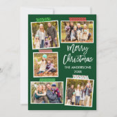 ブラシスクリプトメリークリスマスクラフトテープグリーン シーズンカード (正面)