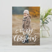 ブラシスクリプトメリークリスマスレッドプレイド3写真 シーズンカード (スタンド正面)