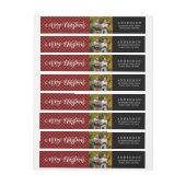 ブラシスクリプトメリークリスマス |プライド休日の写真 ラップアラウンドラベル (シート)