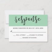 ブラシスクリプトモダンRSVP 出欠カード (正面)