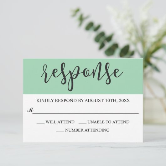 ブラシスクリプトモダンRSVP 出欠カード (スタンド正面)