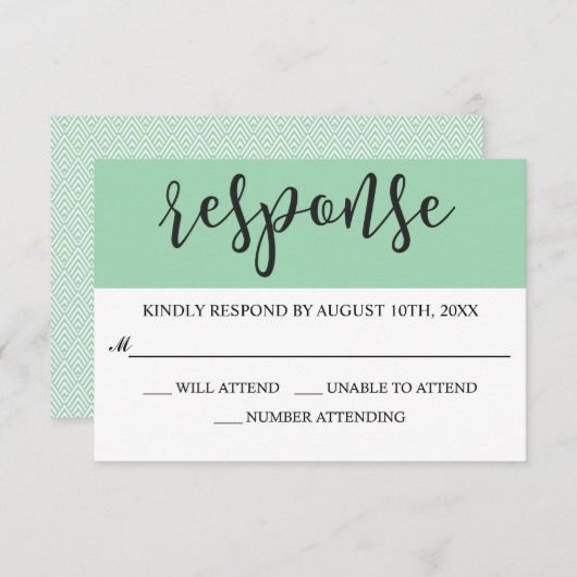 ブラシスクリプトモダンRSVP 出欠カード (正面/裏面)