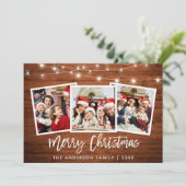 ブラシスクリプトライトウッド3フォトクリスマススター シーズンカード (スタンド正面)