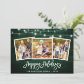 ブラシスクリプトライト素朴グリーン木材3写真 シーズンカード (スタンド正面)