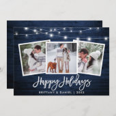 ブラシスクリプトライト素朴ブルーウッド3枚の写真 シーズンカード (正面/裏面)