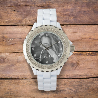 ブラシスクリプトラブカスタムフォト 腕時計