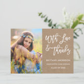 ブラシスクリプトラブ感謝してい卒業クラフト サンキューカード (スタンド正面)