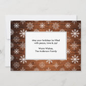 ブラシスクリプトレッドトラック3フォトウッドスノーフレーク シーズンカード (裏面)