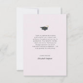 ブラシスクリプト感謝してい卒業あなたのフォトカード サンキューカード (裏面)