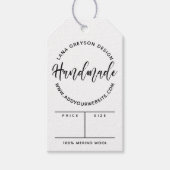 ブラシスクリプト手作りソーシャルメディア価格 ギフトタグ (正面)