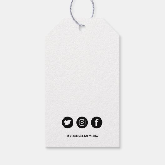 ブラシスクリプト手作りソーシャルメディア価格 ギフトタグ (裏面)